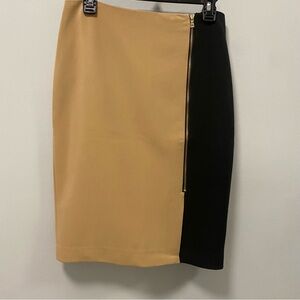 Ann Taylor woman’s tan & brown pencil skirt, size 6